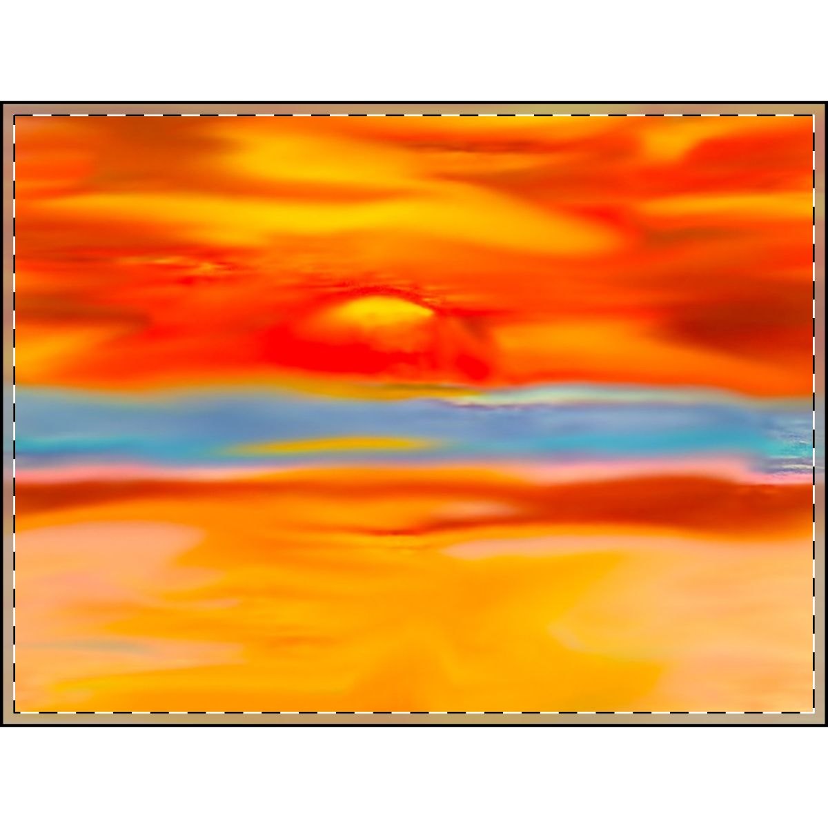 Sunset Gradient Velveteen Plush Blanket — Soft Orange &amp; Turquoise Abstract Throw
