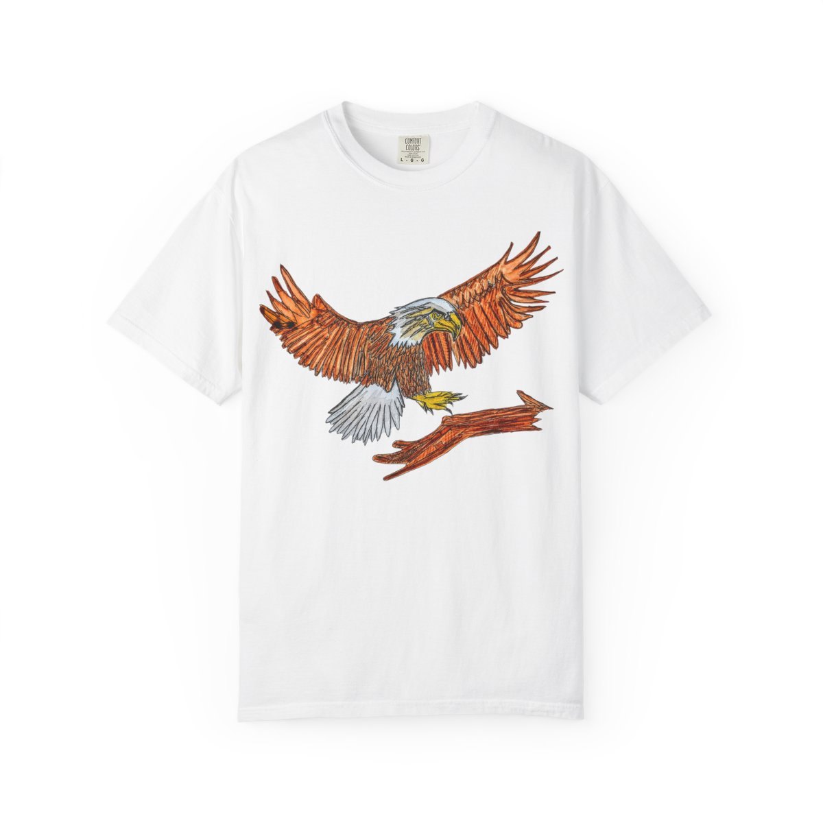 Eagle Graphic T-Shirt — Soaring Bald Eagle Illustration