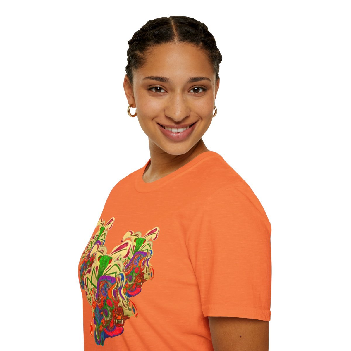 Psychedelic Heart Graphic Tee — Colorful Abstract Heart T-Shirt