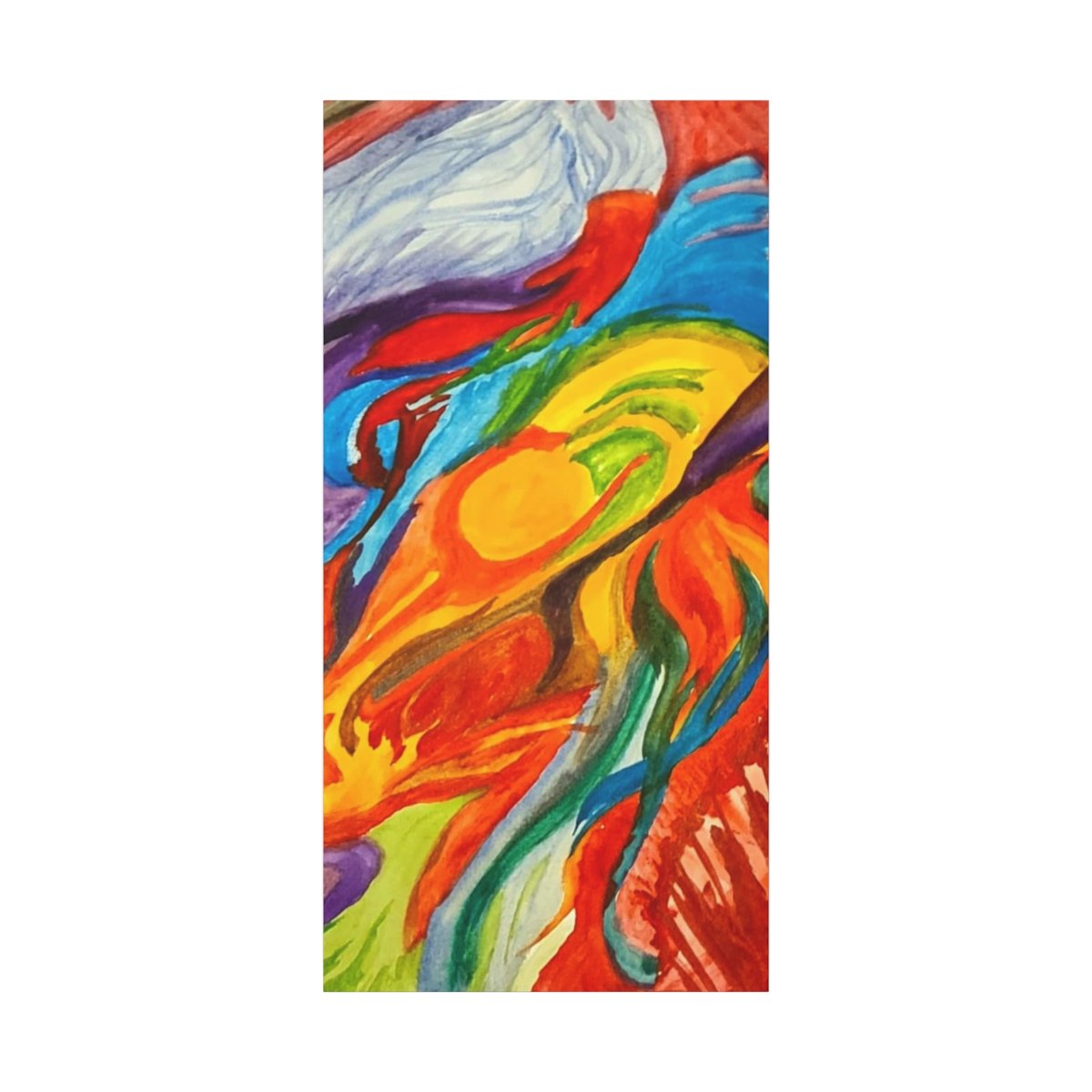 Abstract Color Burst Canvas Print — Vibrant Swirl Wall Art