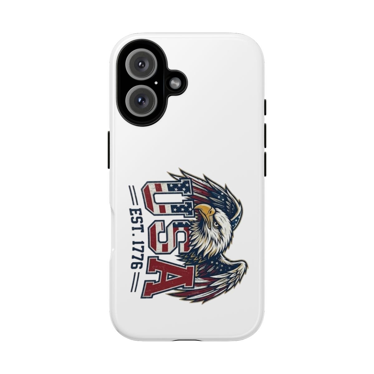 USA Eagle Phone Case – Patriotic "EST. 1776" American Flag Design