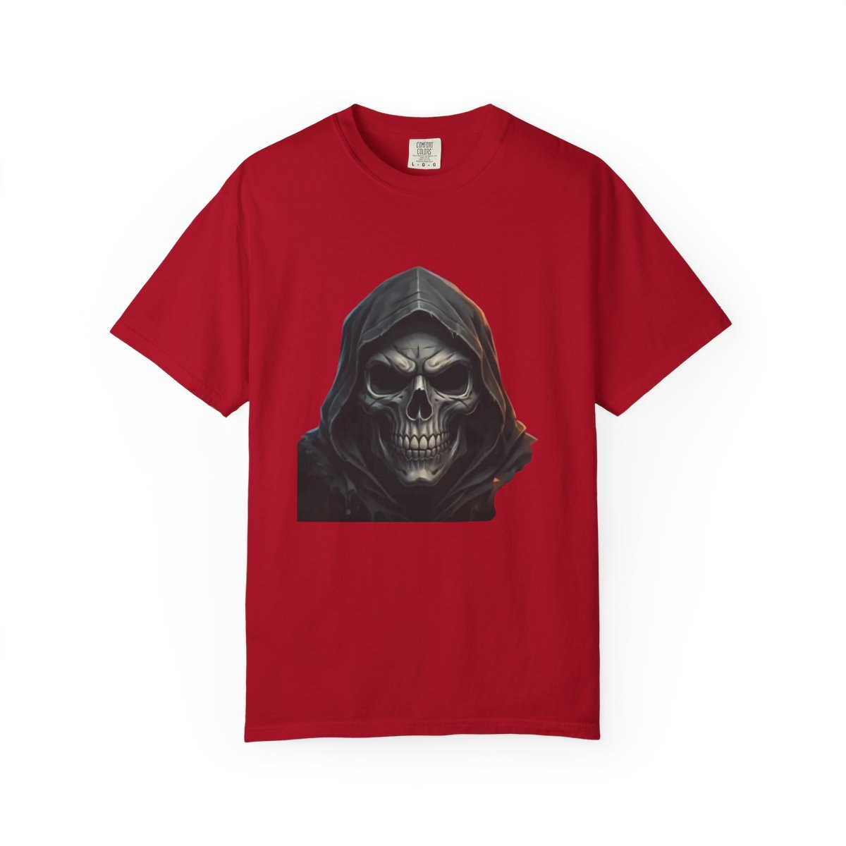 Skull Reaper Hood Graphic T-Shirt — Dark Gothic Halloween Tee
