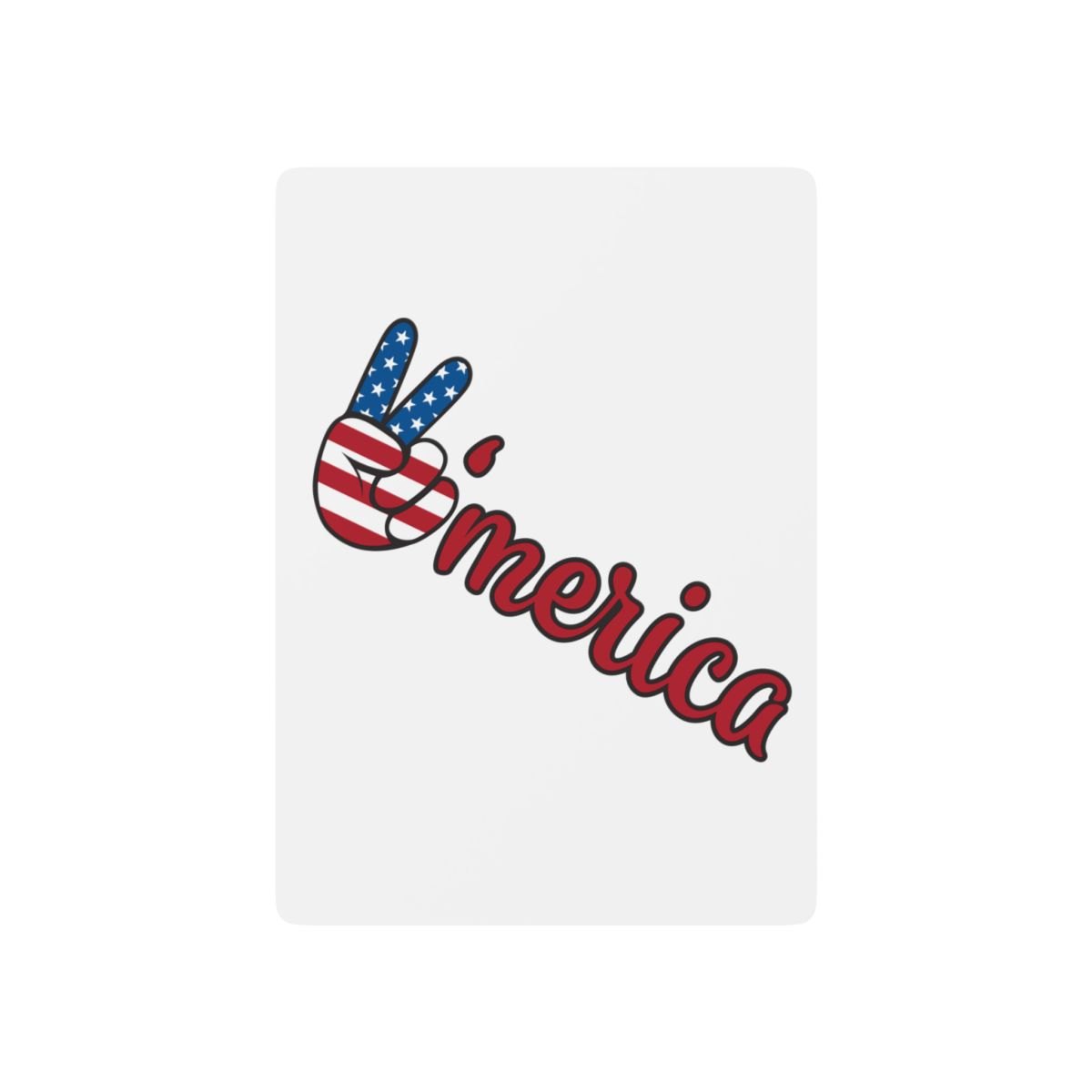 'Merica Poker Playing Cards — American Flag Peace Sign Deck