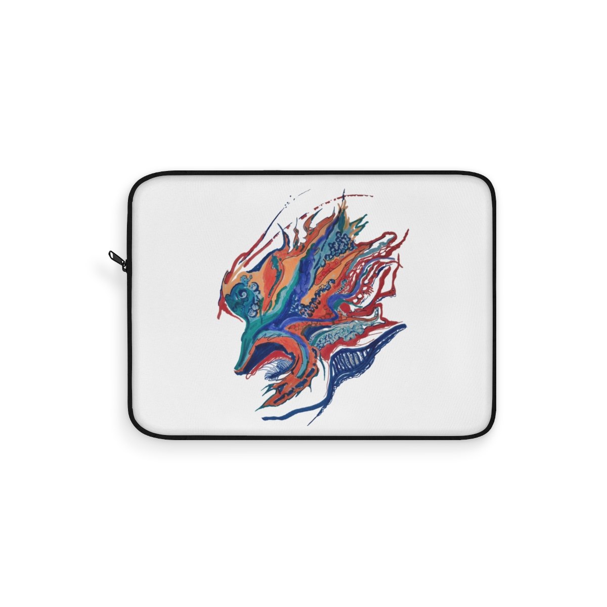 Abstract Colorwave Laptop Sleeve — Vibrant Fish Art Protective Case