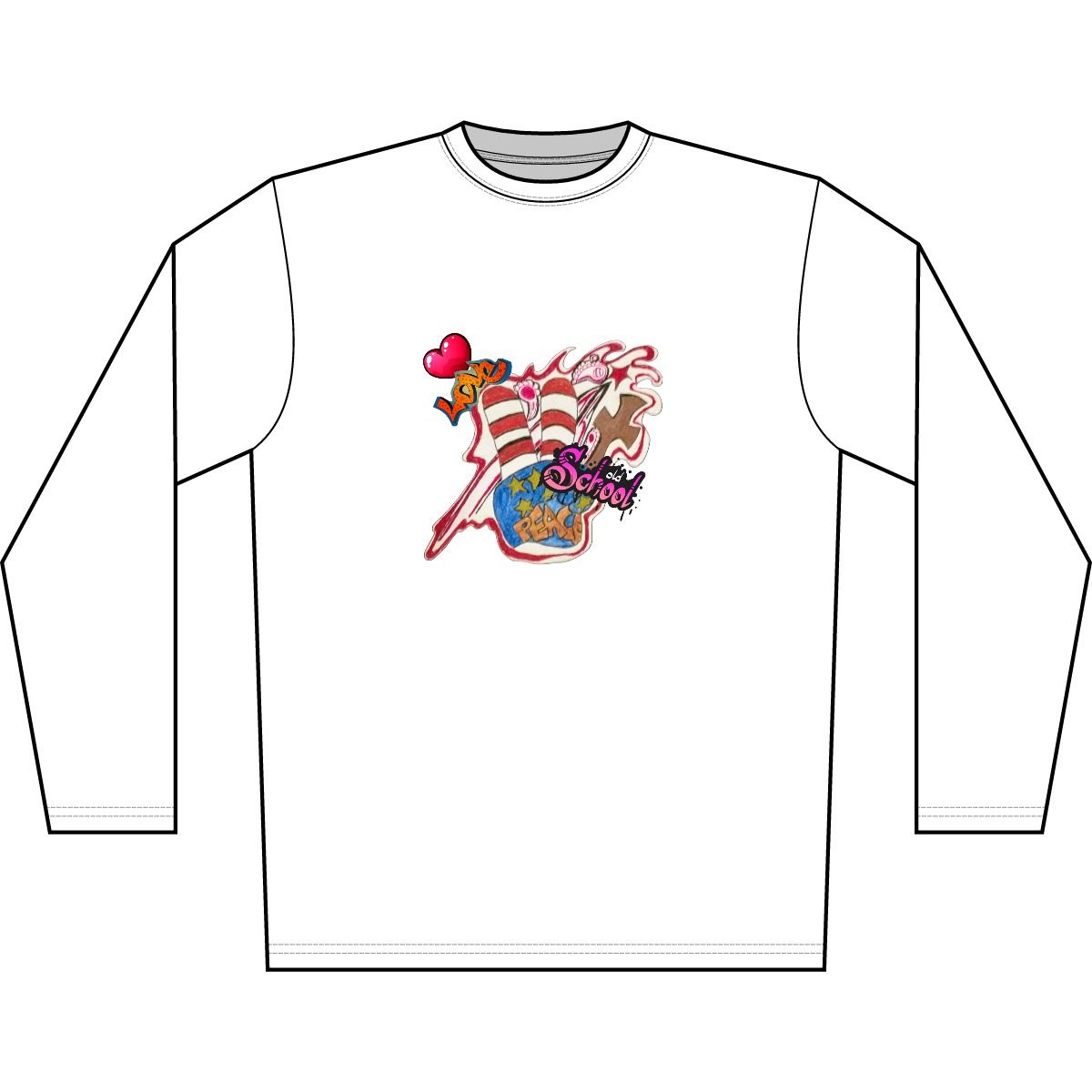 Solar Nautical Long Sleeve Shirt — Retro Sailboat &amp; Globe Graphic