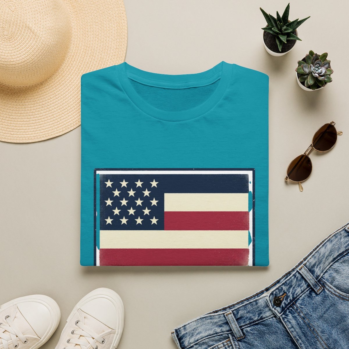 United States Flag T-Shirt — Vintage American Flag Graphic Tee