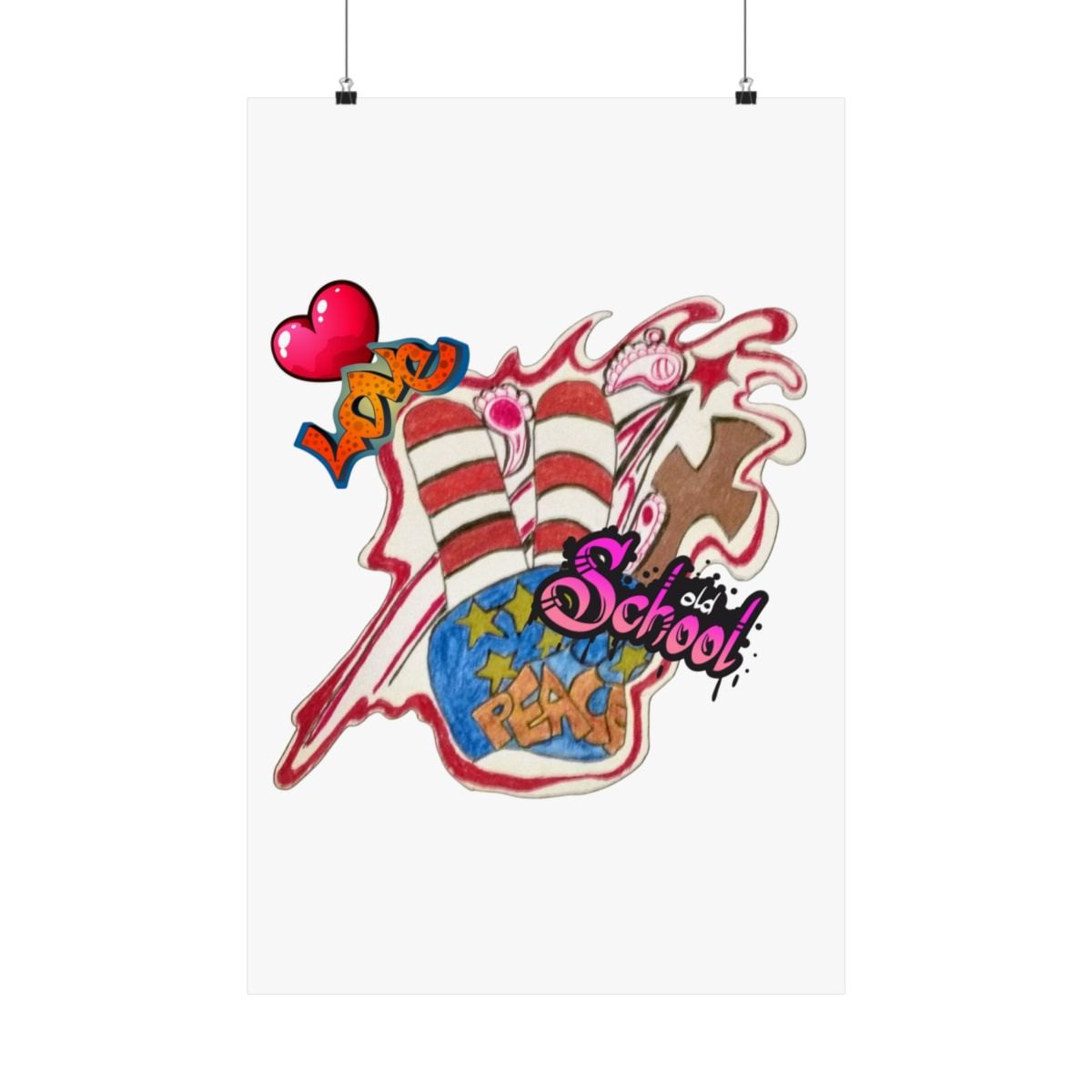 Back-to-School Peace &amp; Love Poster — Matte Vertical Poster
