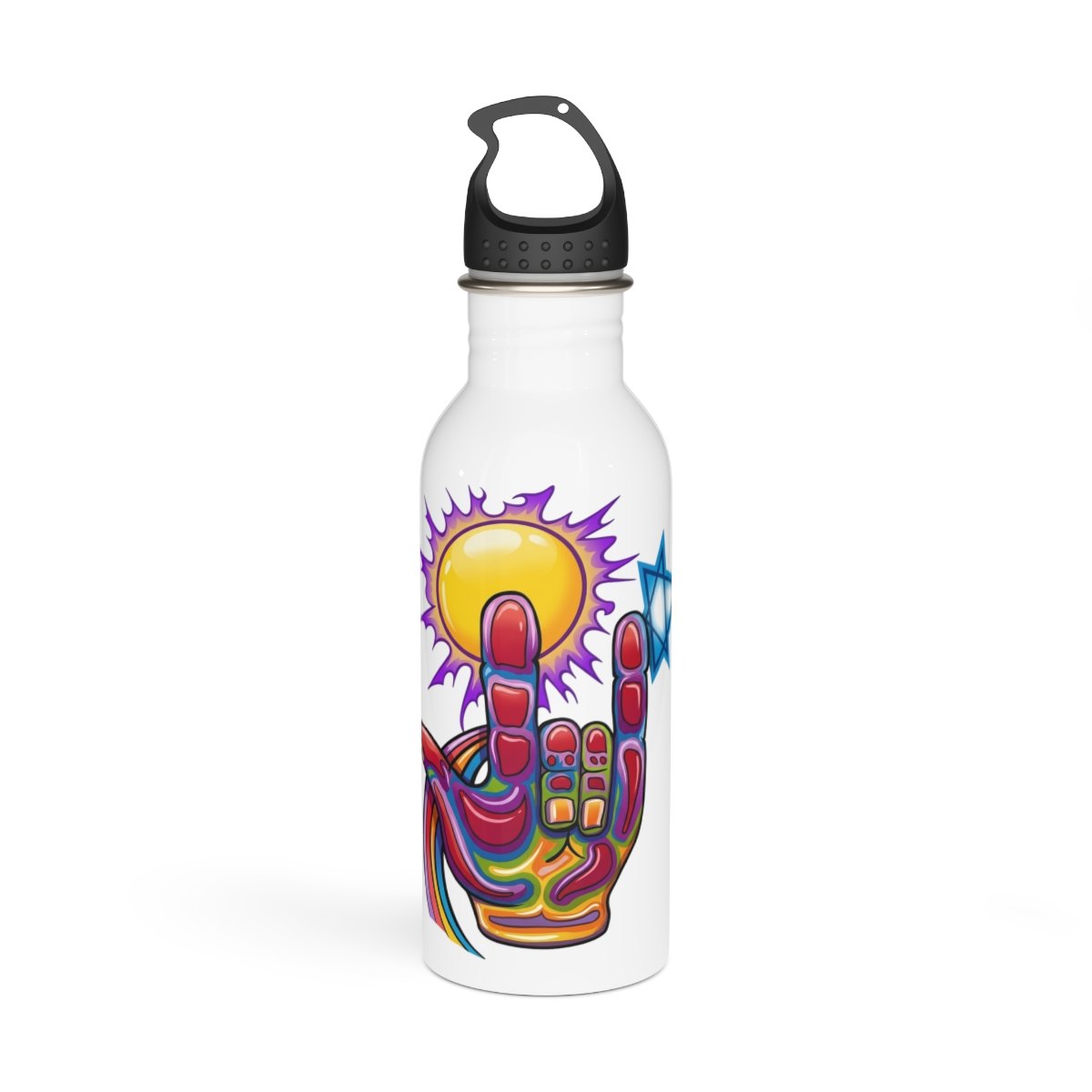 Psychedelic Rock Hand Stainless Steel Water Bottle