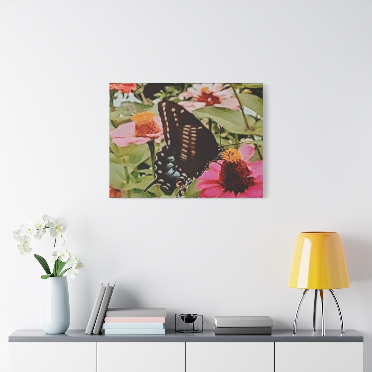 Butterfly Garden Canvas Print — Matte Stretched Wall Art