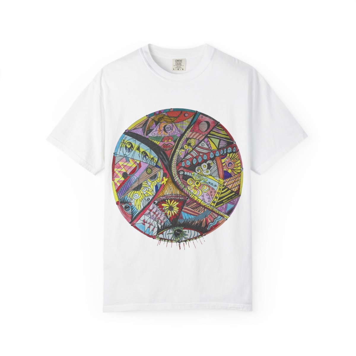 Colorful Art-Inspired Unisex Garment-Dyed T-Shirt
