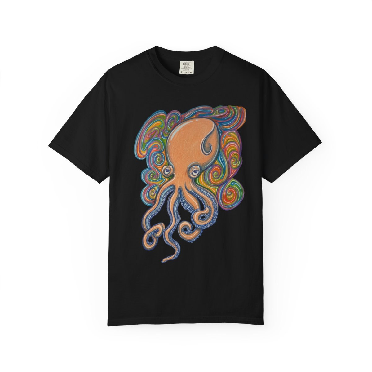 Octopus Art T-Shirt — Psychedelic Swirl Ocean Graphic Tee