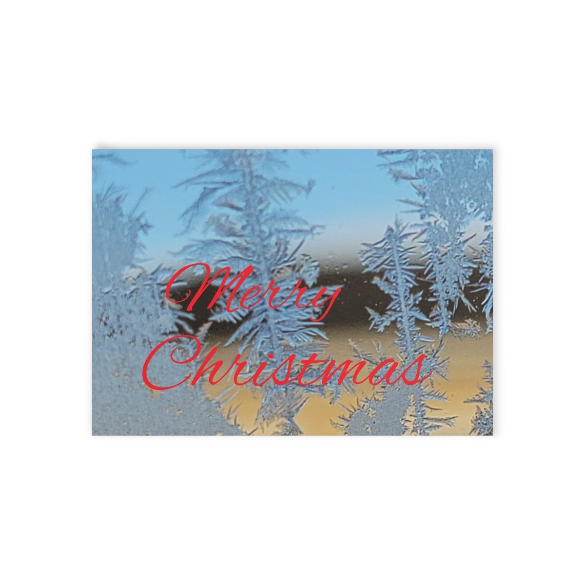 Merry Christmas Frosted Window Holiday Card
