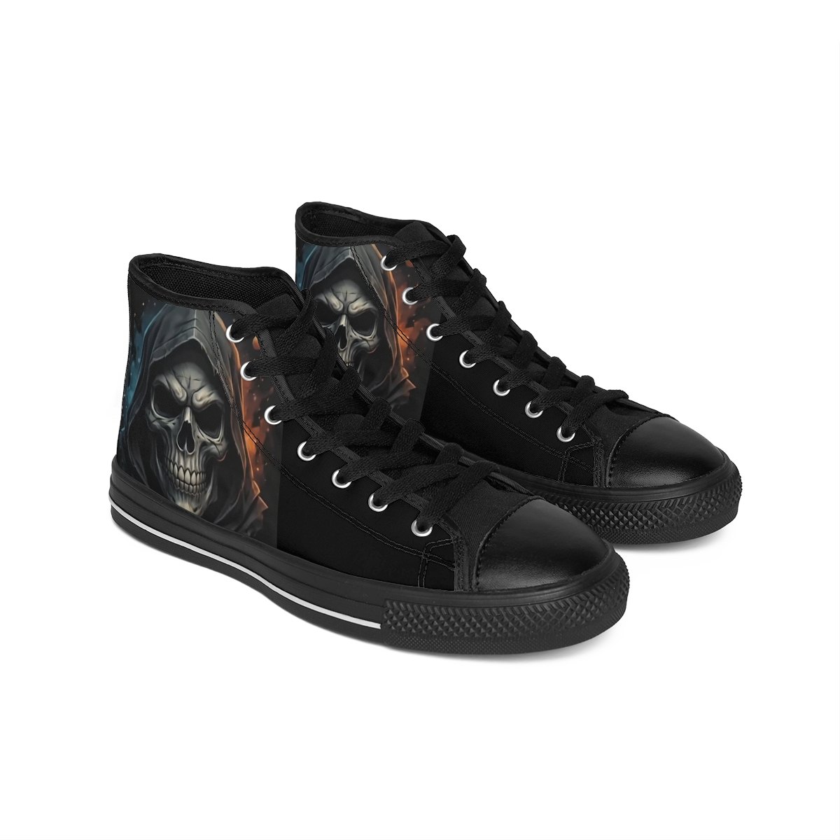 Skull Reaper High-Top Sneakers — Gothic Men's Classic Shoes
