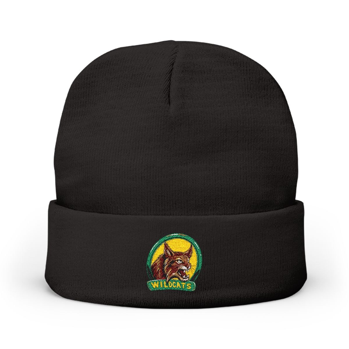 Embroidered Wildcats Logo Knit Beanie — Warm Outdoor Winter Hat