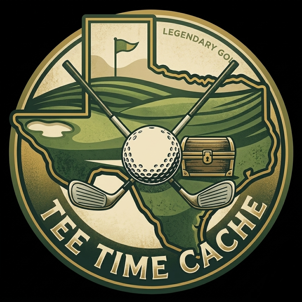 Tee Time Cache golf flag logo
