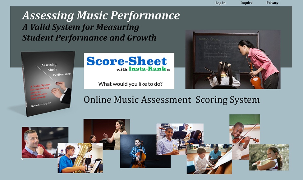 Score-Sheet online music assessment scoring system