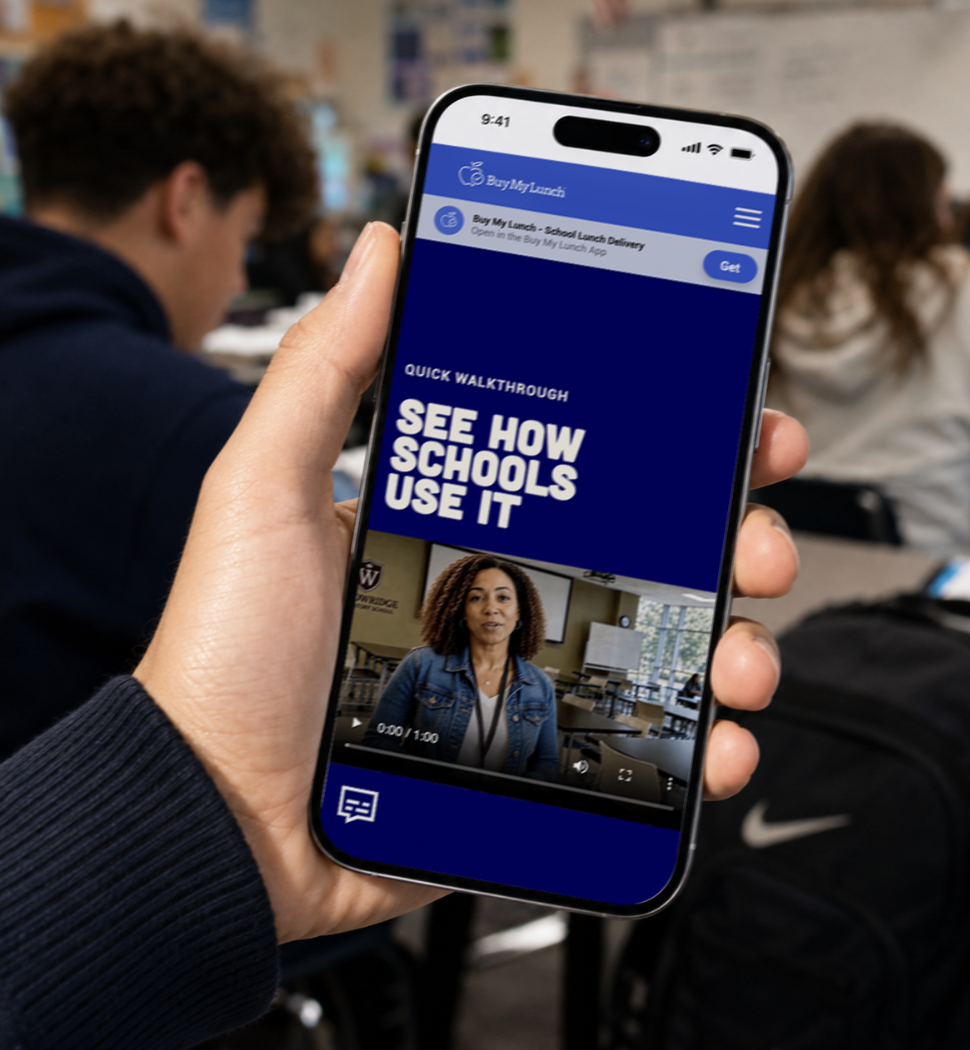 Buy My Lunch mobile site preview