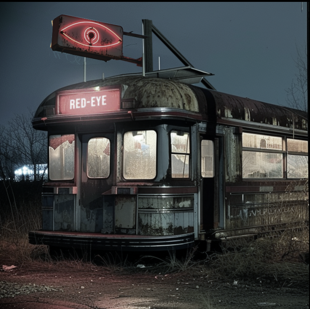 Red-Eye Diner exterior at night