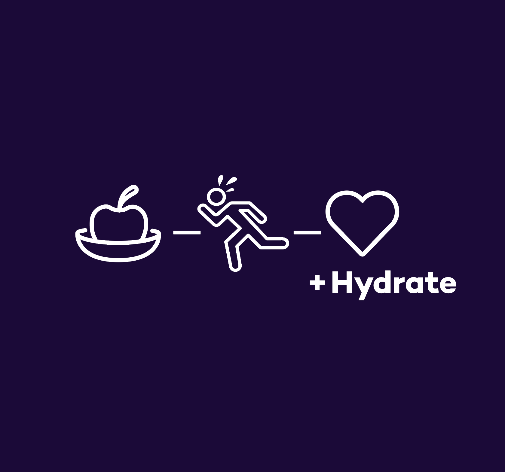 Burn Rate Eat, Work, Love and Hydrate icon system