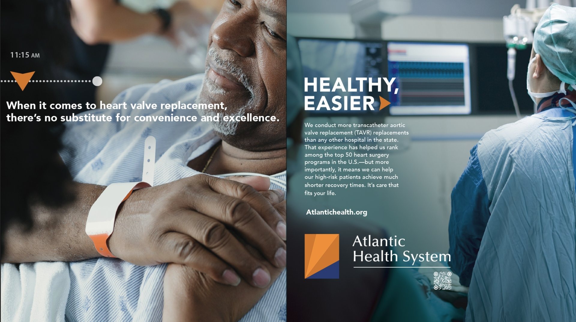 Healthy, Easier print spread — TAVR heart valve program