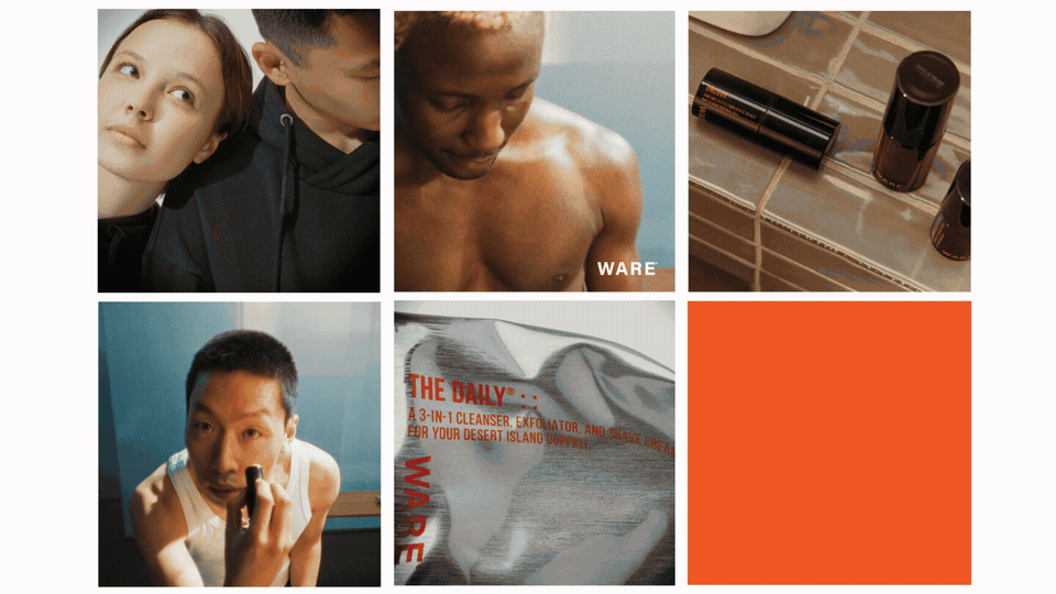 Animated grid of WARE social content