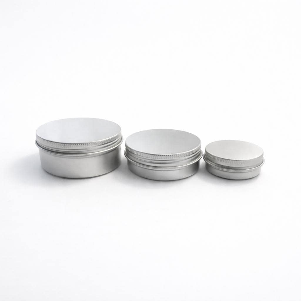 Aluminum Container With Lid For Skincare Packaging Metal Round Tin For Lotion Bar Storage For Salve Tin Refillable Bulk Container For DIY