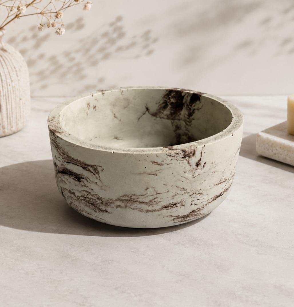 Concrete Bathroom Accessory Set With Soap Dish Bowl Tray Vanity Organizer Gift for Her Housewarming Gift Idea Mom Spa Gift Decor For Wife, product view 12