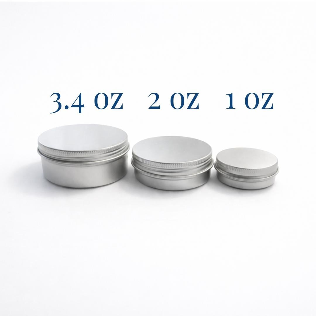 Empty Aluminum Can For Skincare Metal Tin Container For Lotion Bar Packaging Round Tin Refillable Packaging Bulk Wholesale Skincare Product, product view 2