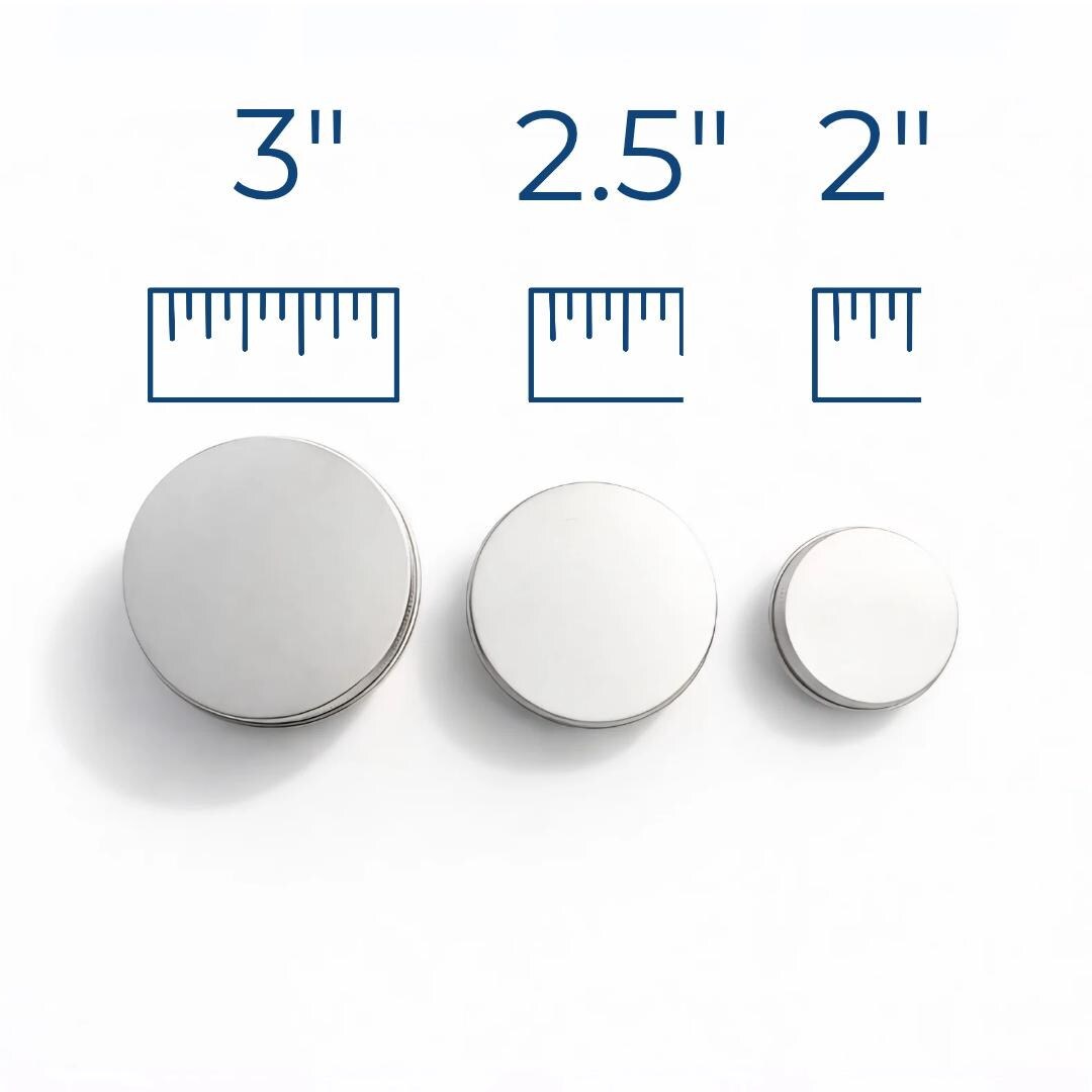 Empty Aluminum Can For Skincare Metal Tin Container For Lotion Bar Packaging Round Tin Refillable Packaging Bulk Wholesale Skincare Product, product view 3
