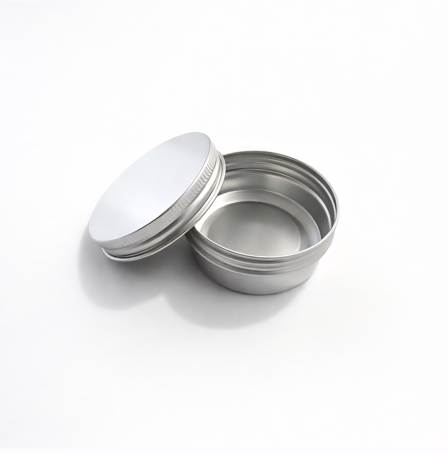 Empty Aluminum Can For Skincare Metal Tin Container For Lotion Bar Packaging Round Tin Refillable Packaging Bulk Wholesale Skincare Product, product view 9