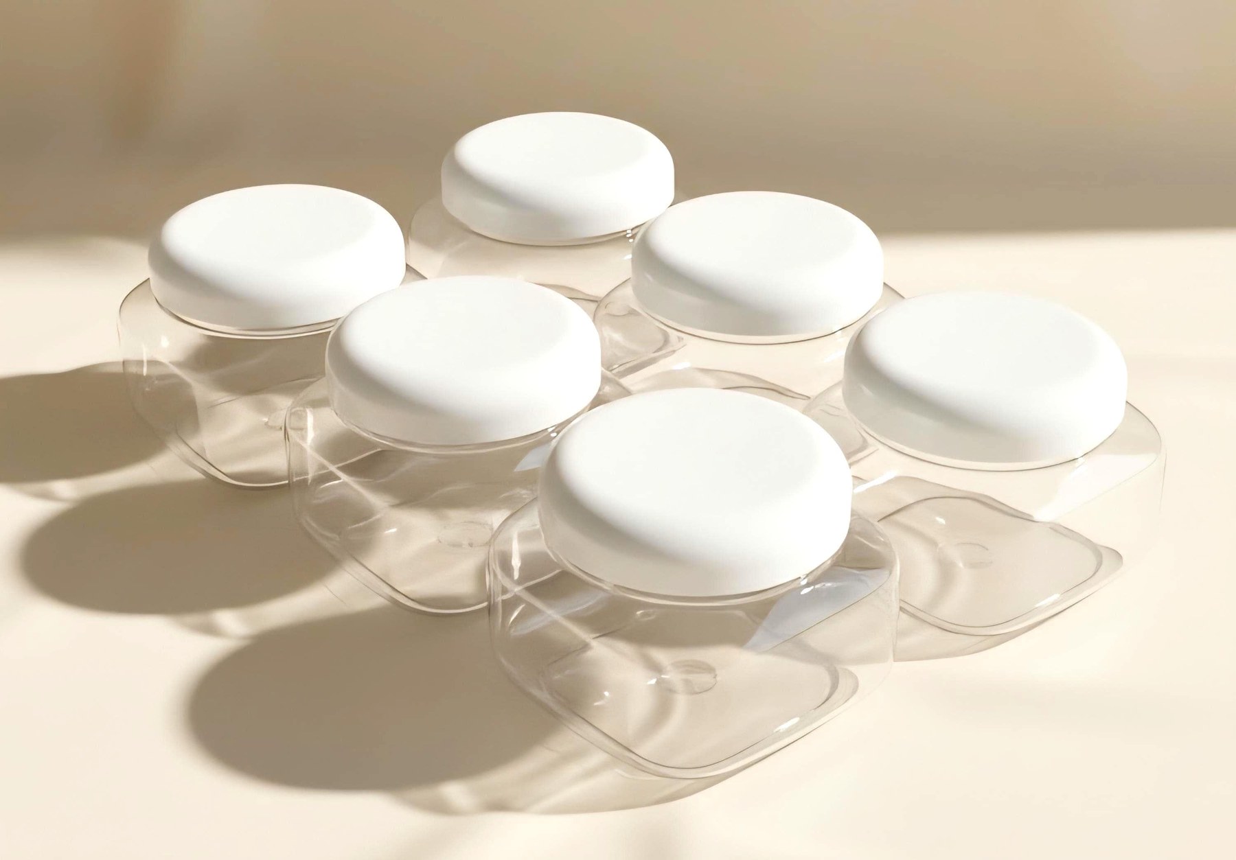 Empty Cosmetic Jar For Skincare Lightweight Plastic Jar Cream Container Sugar Scrub Jar 8 Oz Jar Bulk Wholesale Packaging Skincare Product