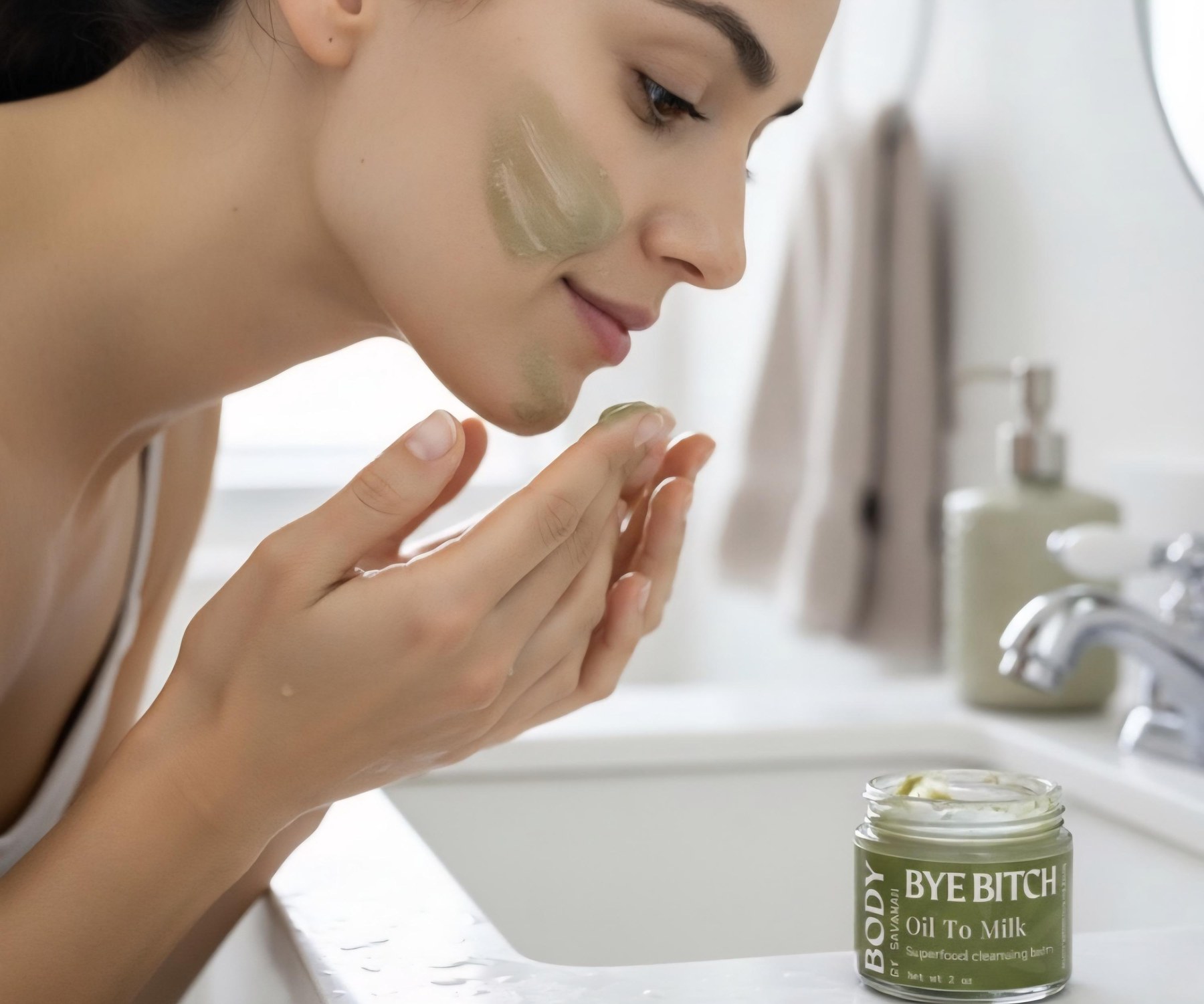 Face Cleanser Balm Makeup Remover For Face Wash Skin Care Gift For Her Face Wash Dry Skin Facial Cleansing Balm Sensitive Skin Oil to Milk, product view 6