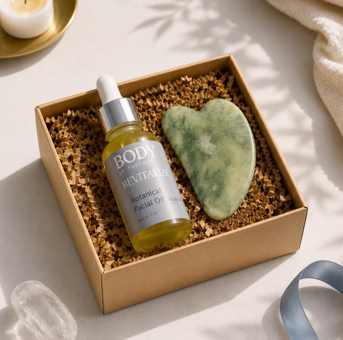 Gua Sha And Oil Set For Face Massage Oil With Rosehip Oil For Face Oil Dry Skin Serum For Mom Gift Set Idea For Sister Gift Idea For Her, product view 15