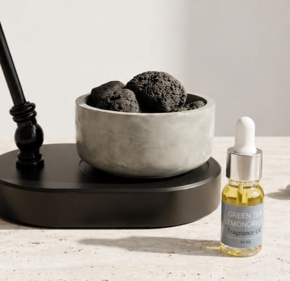 Lava Rock Aroma Stone Diffuser With Fragrance Oil Air Freshener Aromatherapy Stone Gift For New Home Owner Gift Idea Realtor Closing Gift, product view 2