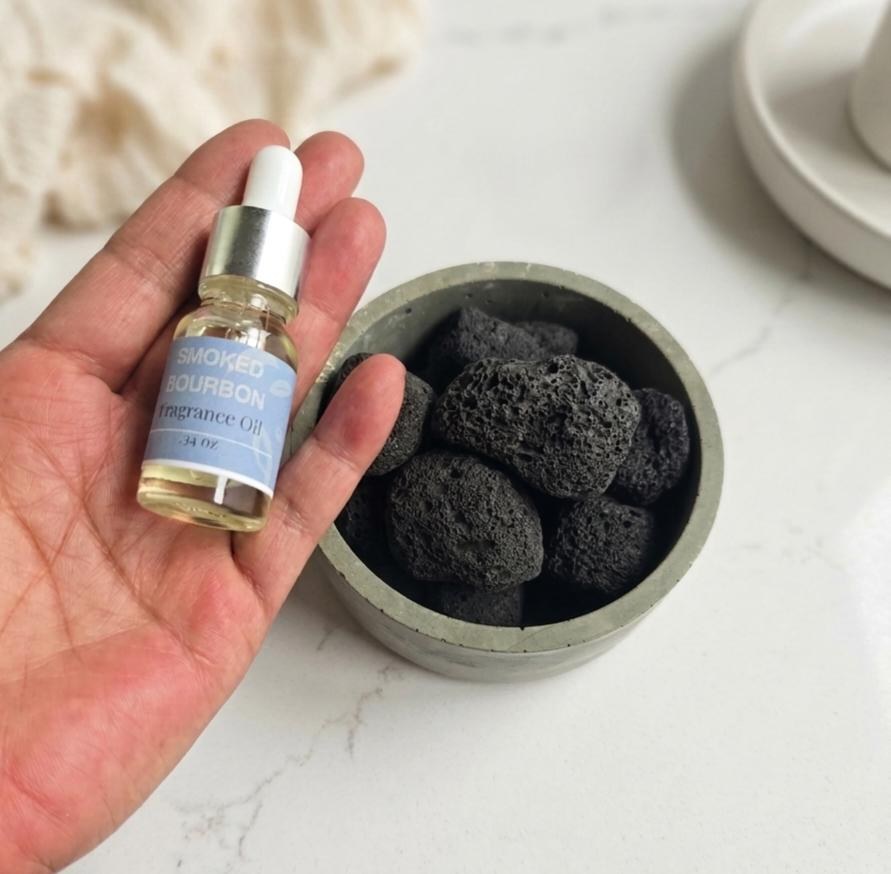 Lava Rock Aroma Stone Diffuser With Fragrance Oil Air Freshener Aromatherapy Stone Gift For New Home Owner Gift Idea Realtor Closing Gift, product view 3
