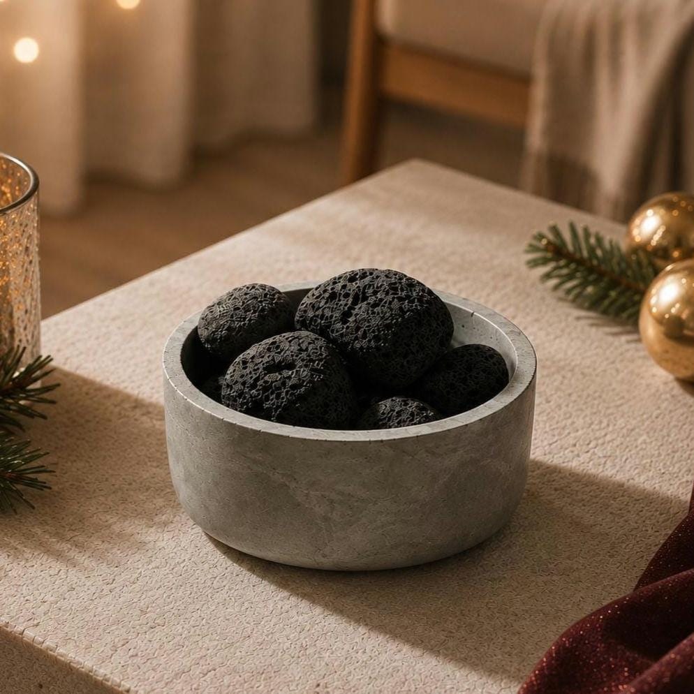 Lava Stone Diffuser Set Gift Idea Men Home Fragrance Oil Housewarming Realtor Closing Present Aroma Air Freshener Bowl Rock Essential Scent