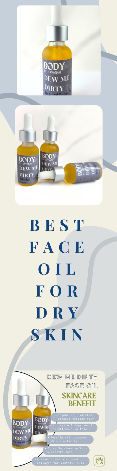 Luxury Skincare Face Oil With Rosehip Oil For Face Moisturizer For Dry Skin Facial Serum Herbal Skincare Gift For Wife Gift For Self Care, product view 13