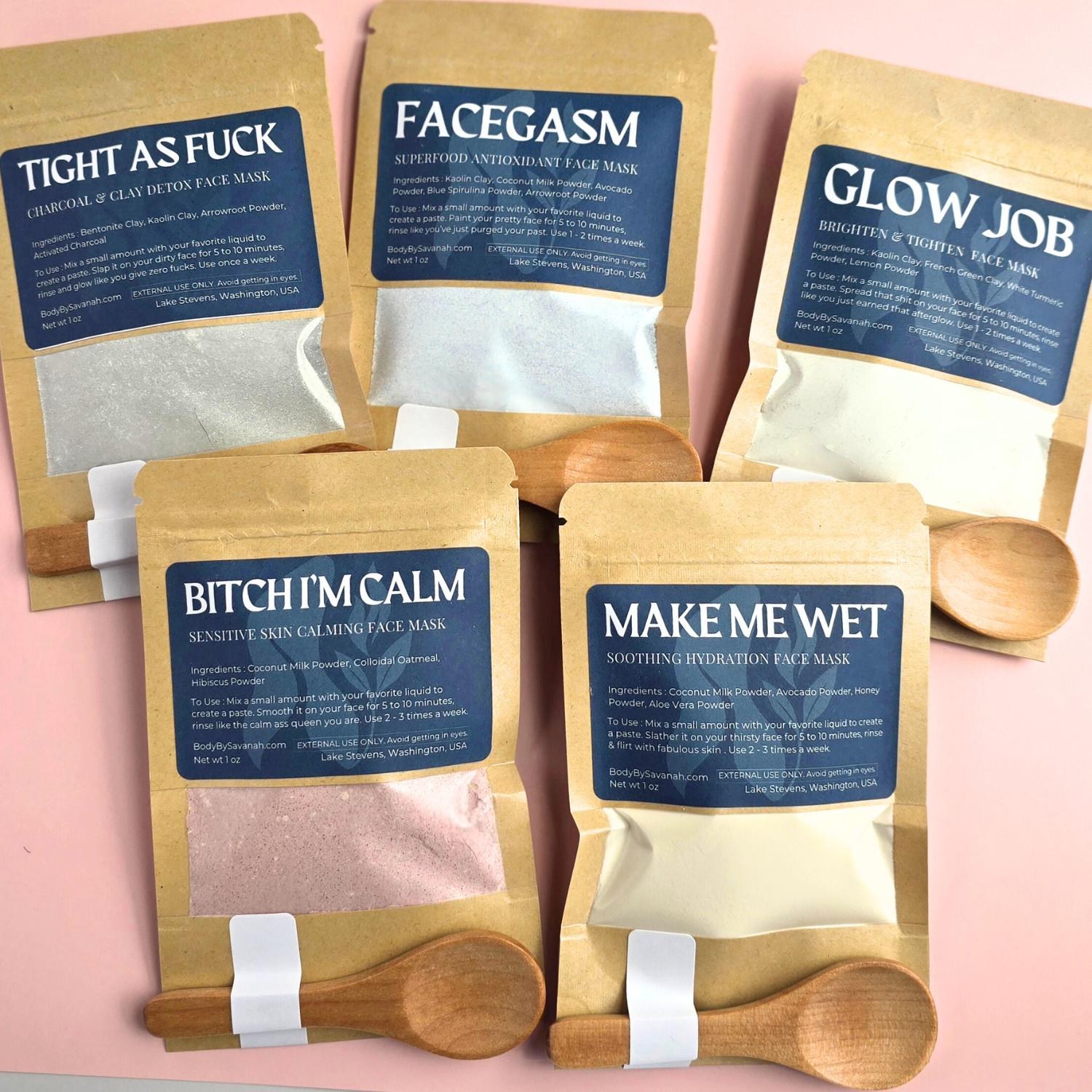 Natural Clay Face Mask For Glowing Skin Mask Superfood Facial Mask Hydrating Mask for Dry Skin Spa Gift Set for Her Skincare Gift Idea Mom