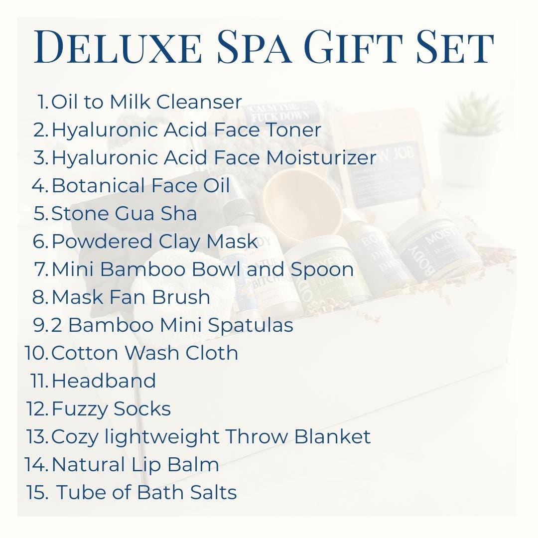 Natural Skincare Gift Set for Dry Skin Care Spa Gift Moisturizing Face Care Mature Skincare Handmade Self Care Gift for Women, product view 6