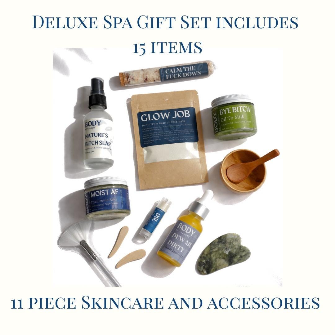 Natural Skincare Gift Set for Dry Skin Care Spa Gift Moisturizing Face Care Mature Skincare Handmade Self Care Gift for Women, product view 7