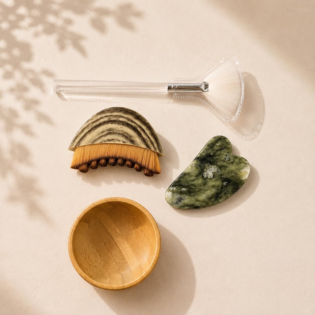 Organic Skincare Set Birthday Gift Woman Spa Facial Kit Natural Beauty Care Package Self Care Routine Essentials Gua Sha Tool Included, product view 10