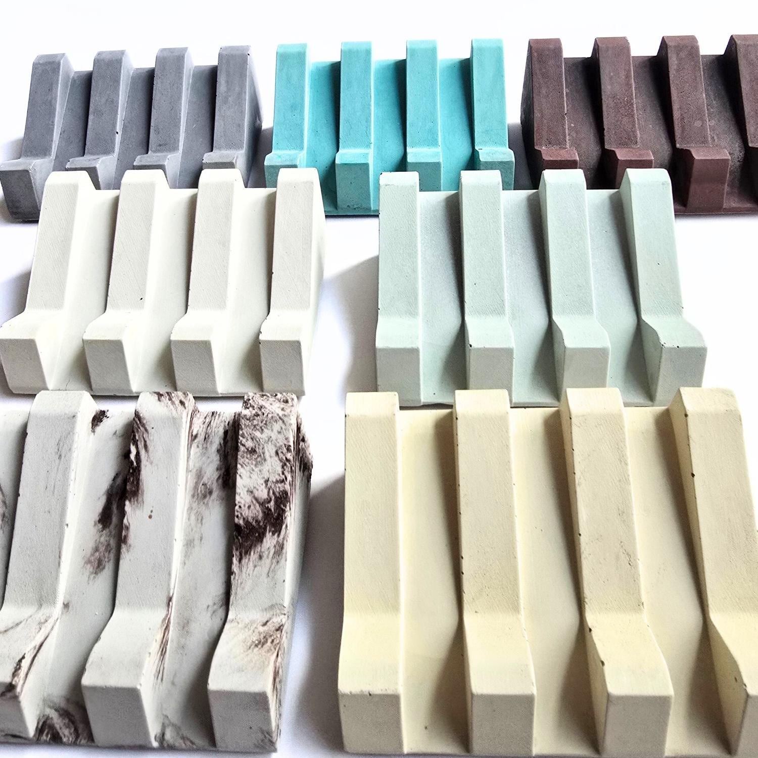 Self draining soap dish concrete sponge holder kitchen sink caddy modern decor housewarming gift for mom hostess gift idea new home gift, product view 10
