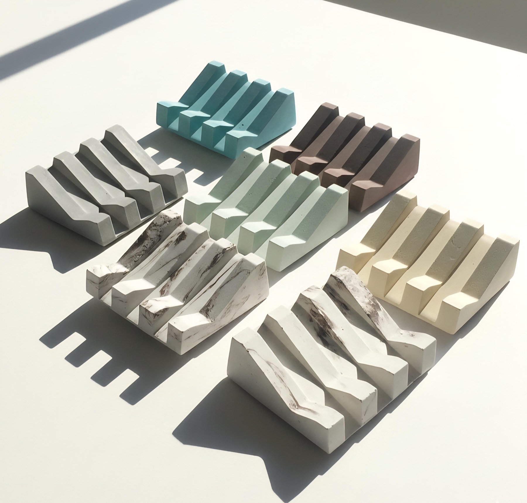 Self draining soap dish concrete sponge holder kitchen sink caddy modern decor housewarming gift for mom hostess gift idea new home gift, product view 14
