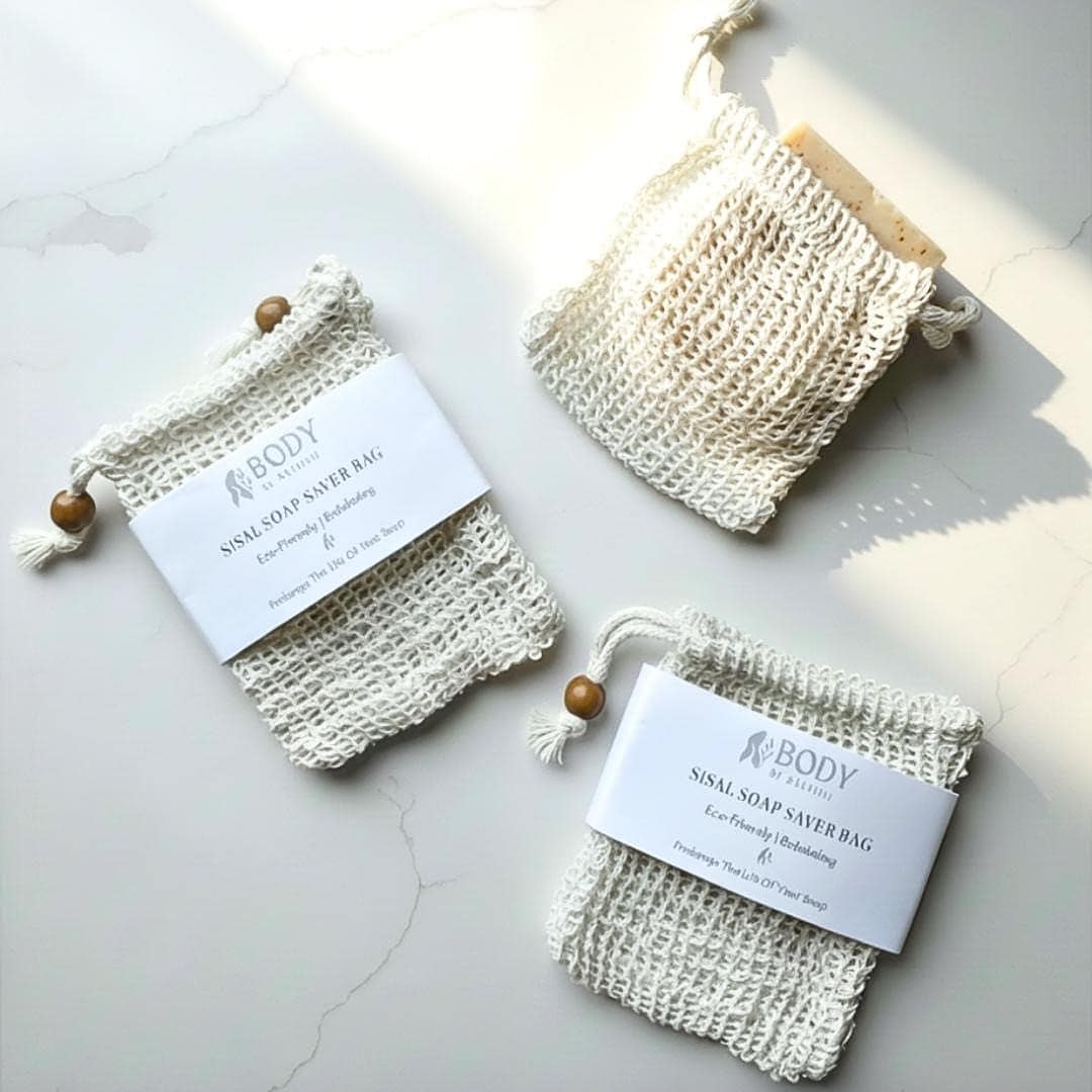 Sisal Soap Saver Bag Eco Friendly Soap Saver Pouch Exfoliating Soap Bag Natural Bathroom Accessory Zero Waste Bath Accessory, product view 3