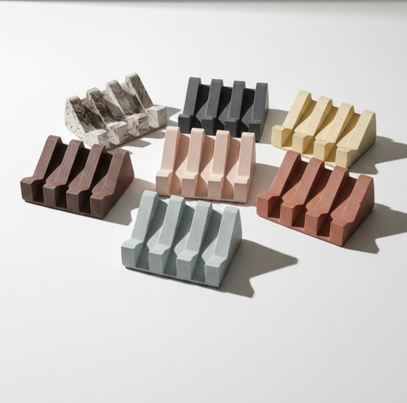 Soap Draining Dish Concrete Soap Holder Self Drain Tray For Sponge Holder Housewarming Gift Cement Soap Dish Water Drain Self Draining