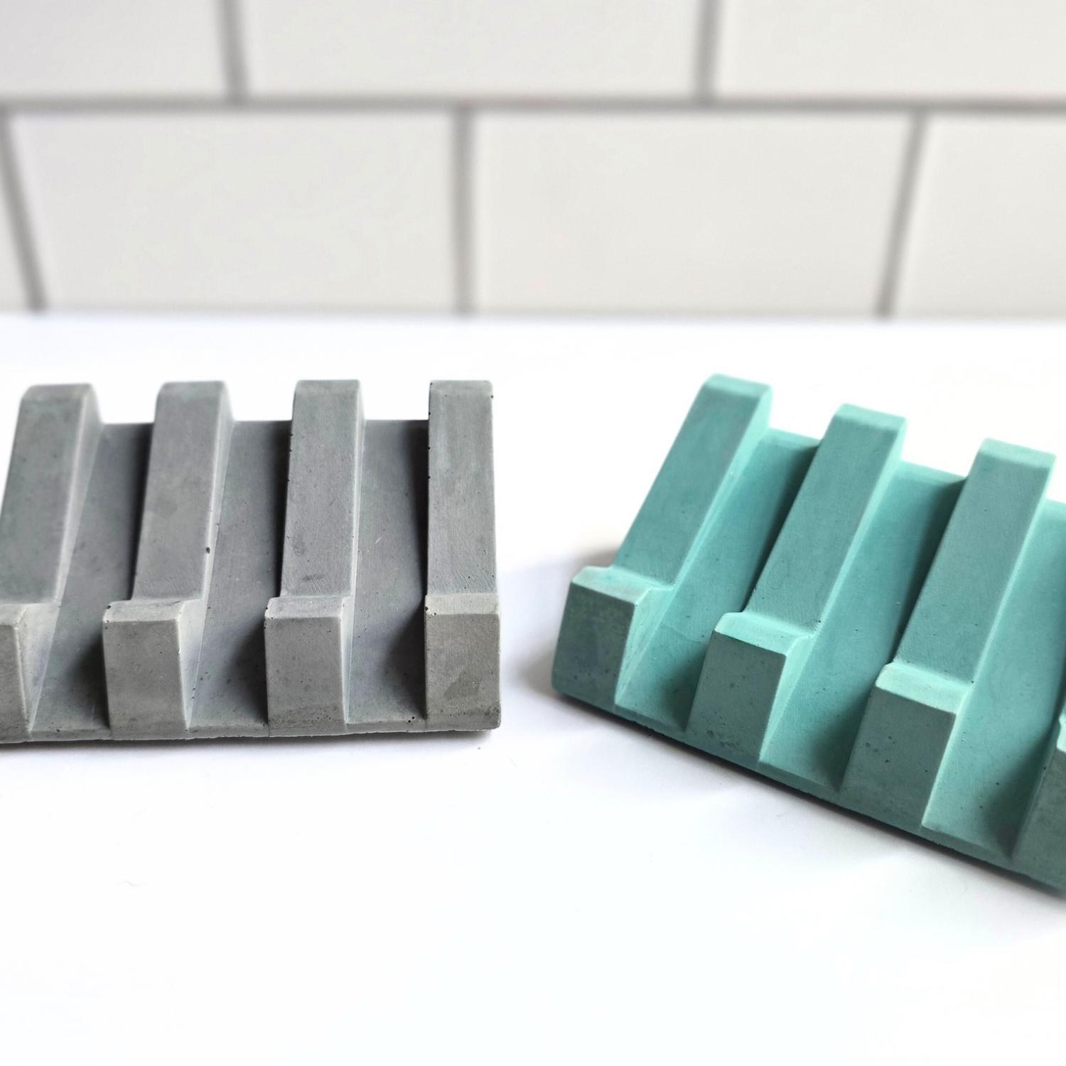 Soap Draining Dish Concrete Soap Holder Self Drain Tray For Sponge Holder Housewarming Gift Cement Soap Dish Water Drain Self Draining, product view 12