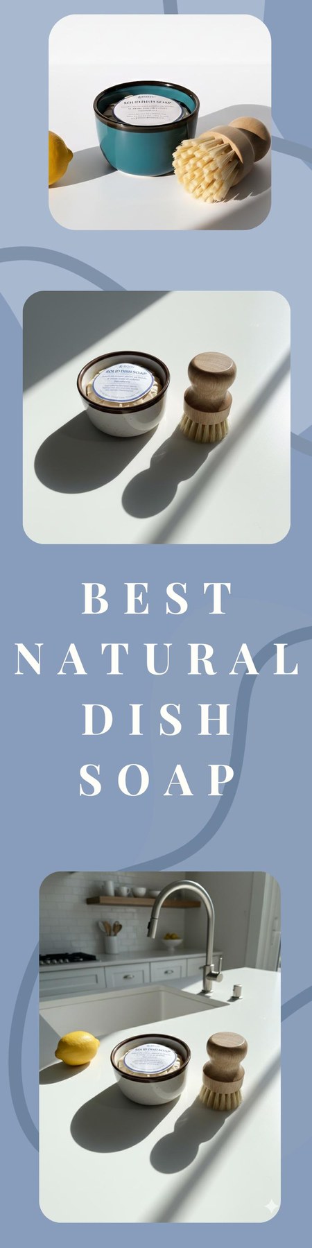 Solid Dish Soap Zero Waste Dishwashing Bar Soap Lemon Essential Oil Dish Soap Ramekin Brush Set For Kitchen Housewarming Gift For Friend, product view 19