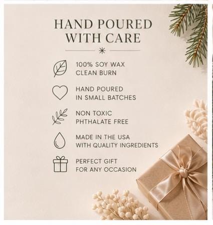Soy Wickless Candle Warmer Jar Handmade Fall Scented Home Fragrance Candle Gift Idea Wife Holiday Gift Best Friend Winter Cozy Home Decor, product view 7