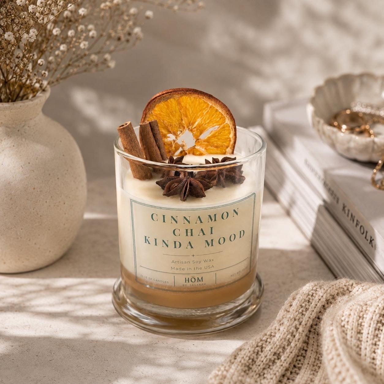 Wickless Candle With Soy Wax Handmade Candle For Fall Scented Candle Gift Idea Wife Holiday Candle Gift Best Friend Candle For Winter Candle