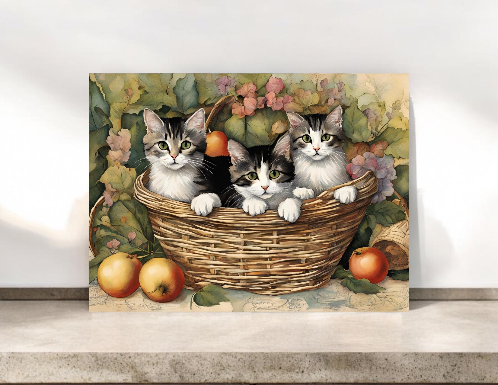 Kitten Basket Notecards | All Occasion Stationery | #072